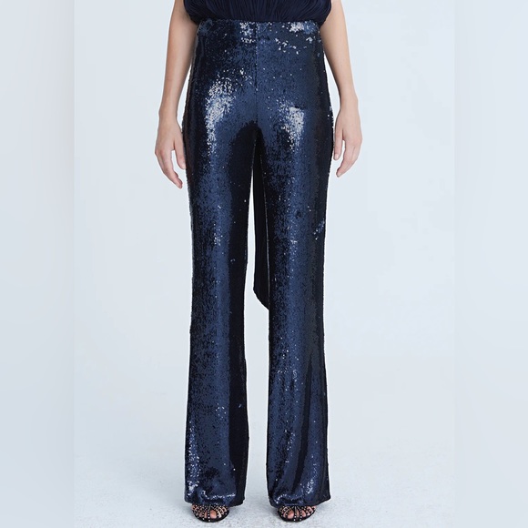 Elie Tahari Eclipse Navy Sequin Pant - Picture 2 of 16